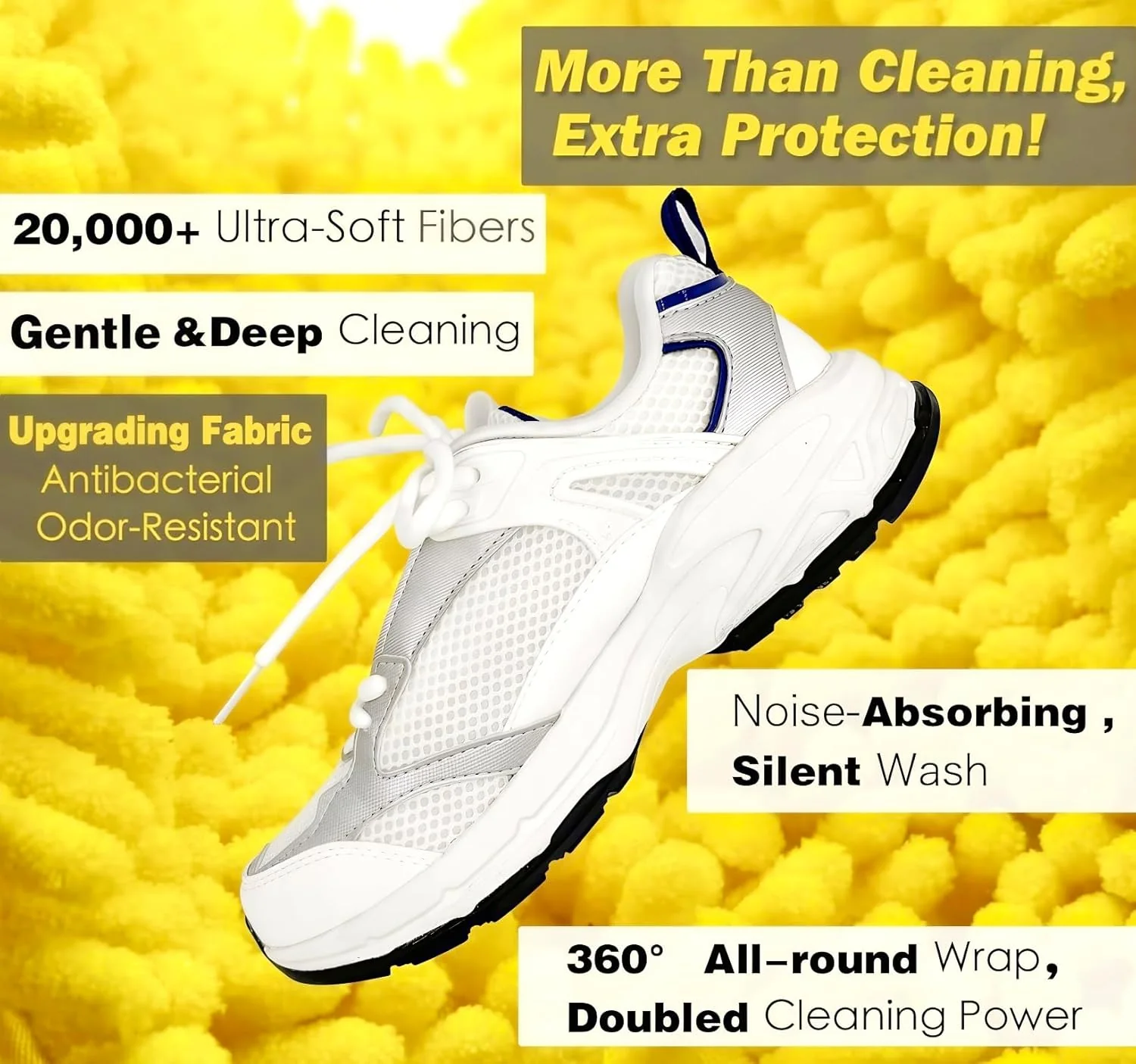 LunaXia shoe washing bag with ultra-soft protective fibers